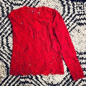 Dolce & Gabanna red lace blouse / top IT 36/ S